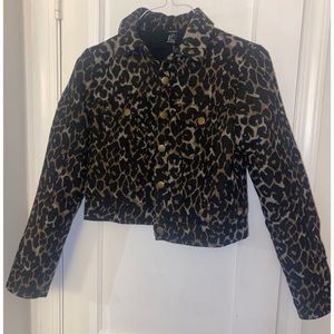Women's Forever 21 Cropped Leopard Jacket